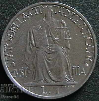 1 liră 1942, Vatican 1 liră 1942, Vatican