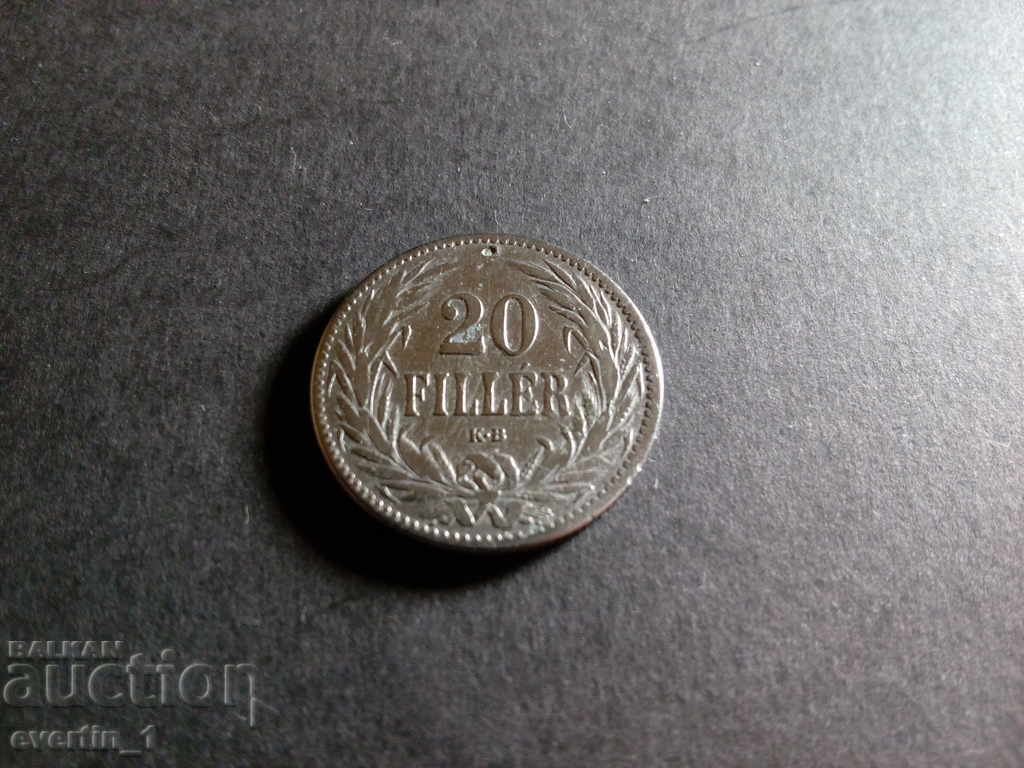 Hungary, 20 fillets 1894