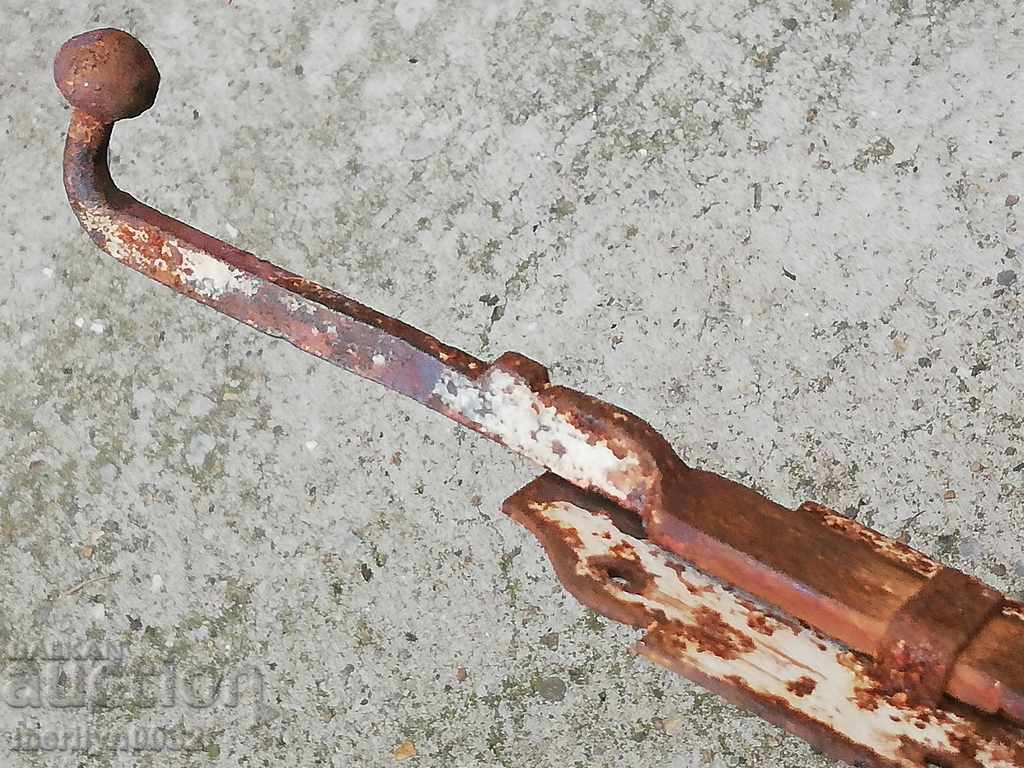 Old wrought-iron latch, latch, lock, lock, reel with price 39.00 BGN | € 19.94 Old wrought-iron latch, latch, lock, lock, reel with price 39.00 BGN | € 19.94