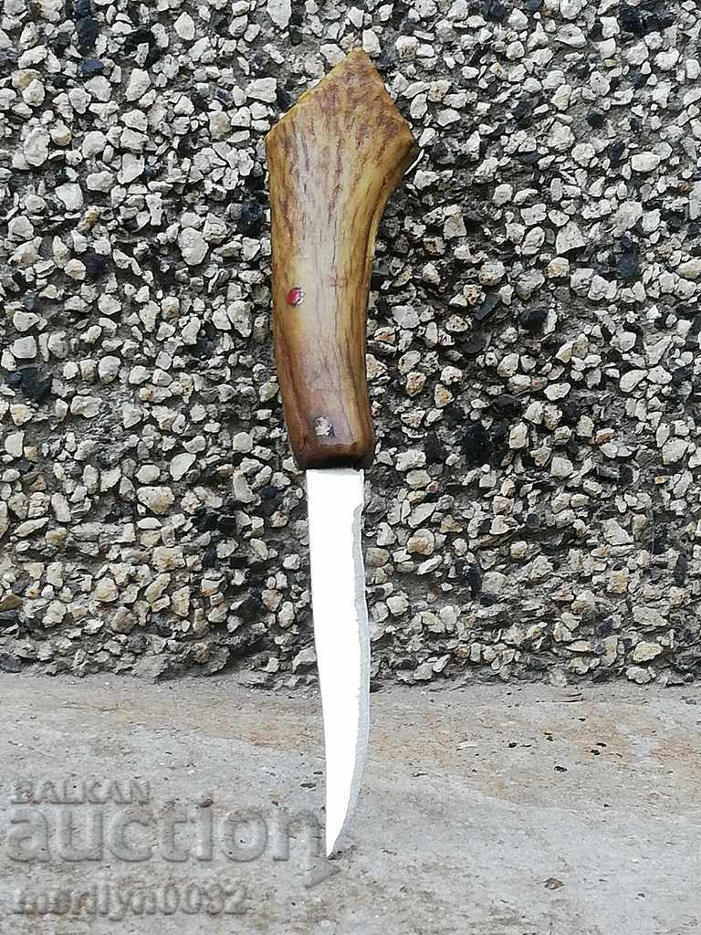 Old knife with a deer handle knife blade blade with price 36.00 BGN | € 18.41 Old knife with a deer handle knife blade blade with price 36.00 BGN | € 18.41