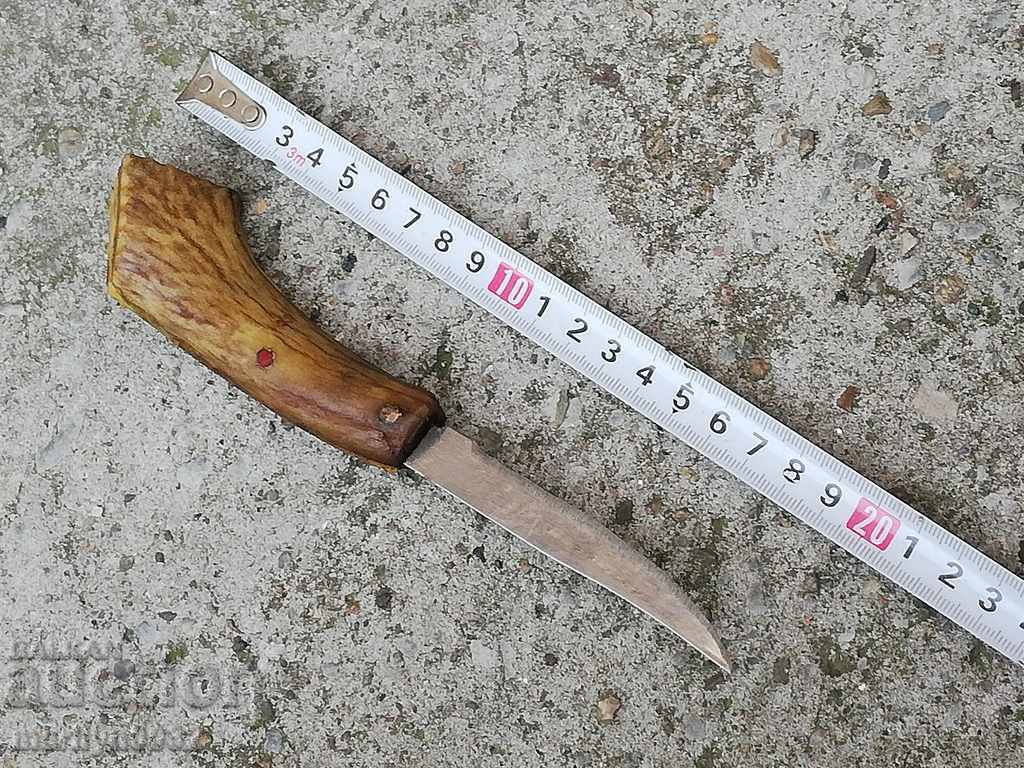Auction Old knife with a deer handle knife blade blade Auction Old knife with a deer handle knife blade blade