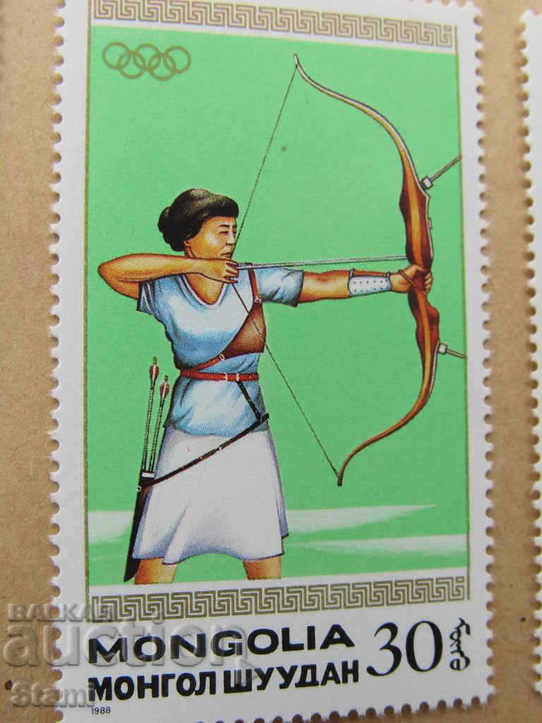 Block Marks 24 Summer Olympics, Mongolia, 1988, New, - 5 Block Marks 24 Summer Olympics, Mongolia, 1988, New, - 5