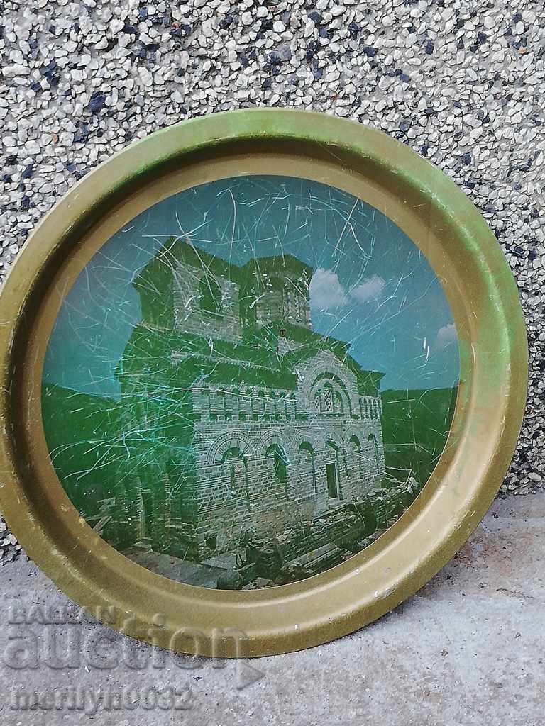 Tavă metalică cu biserica Sf. Dimitar Veliko Tarnovo