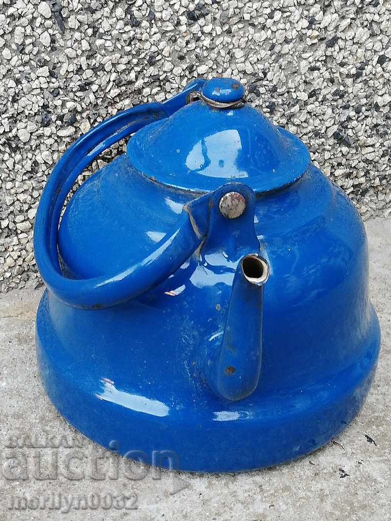 Auction Enamelled Teapot Yugoslavia 1949 year old court with enamel Auction Enamelled Teapot Yugoslavia 1949 year old court with enamel