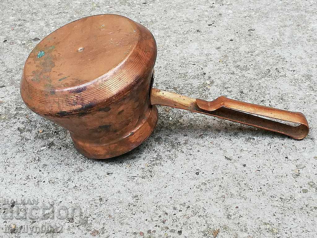 Auction Old tinned copper cezve, coffee pot, copper, copper vessel Auction Old tinned copper cezve, coffee pot, copper, copper vessel