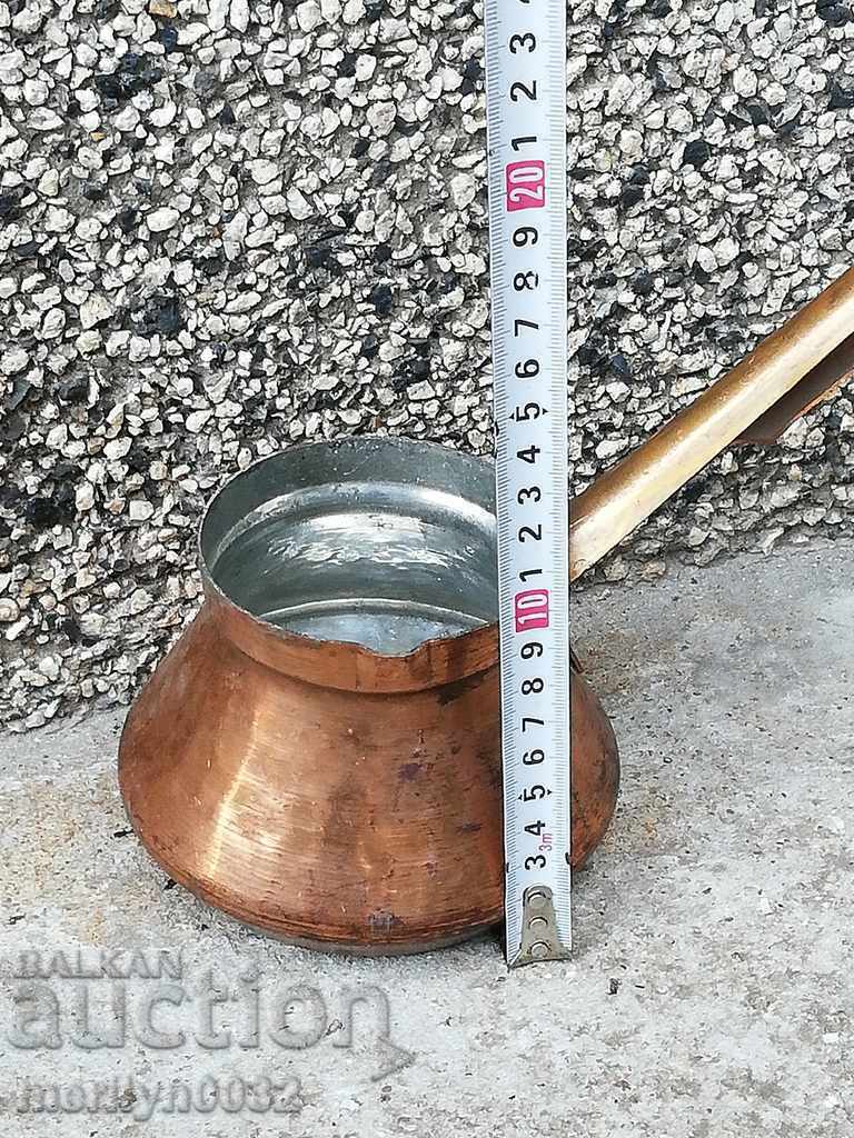 Old tinned copper cezve, coffee pot, copper, copper vessel - 5 Old tinned copper cezve, coffee pot, copper, copper vessel - 5