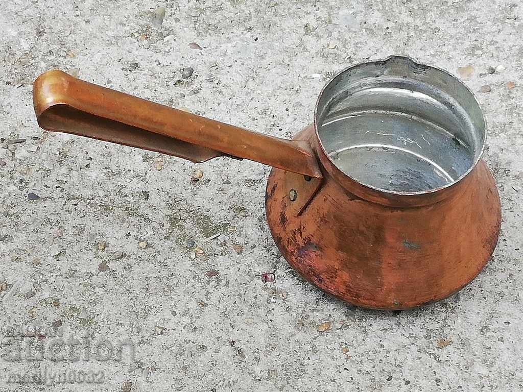 Old tinned copper cezve, coffee pot, copper, copper vessel - 7 Old tinned copper cezve, coffee pot, copper, copper vessel - 7