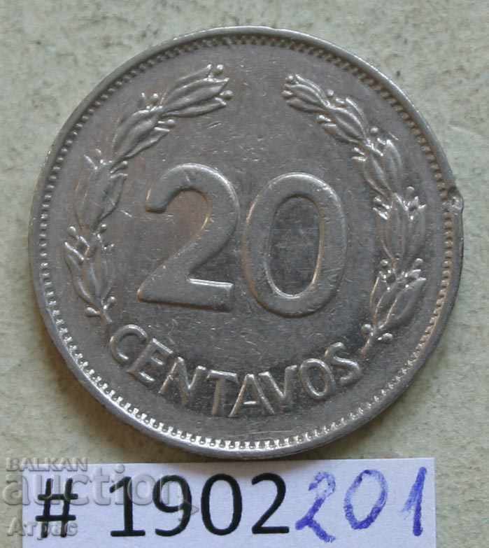 20 cenți 1972 Ecuador