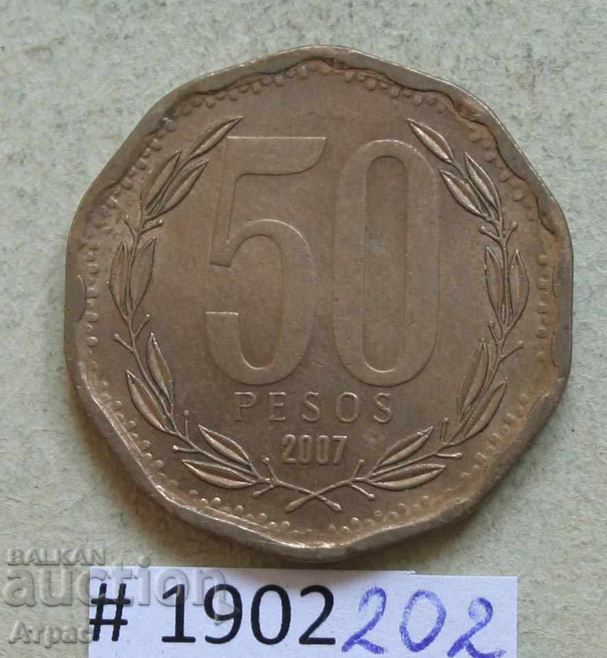 50 pesos 2007 Chile