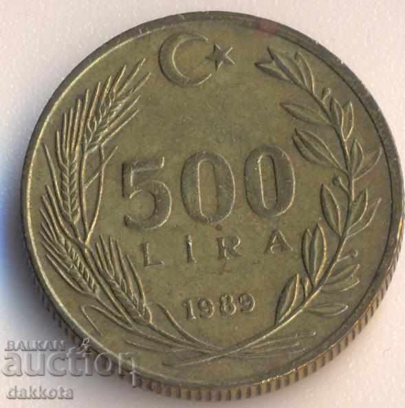 Turcia 500 de lire sterline 1989