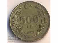 Turcia 500 de lire sterline 1989