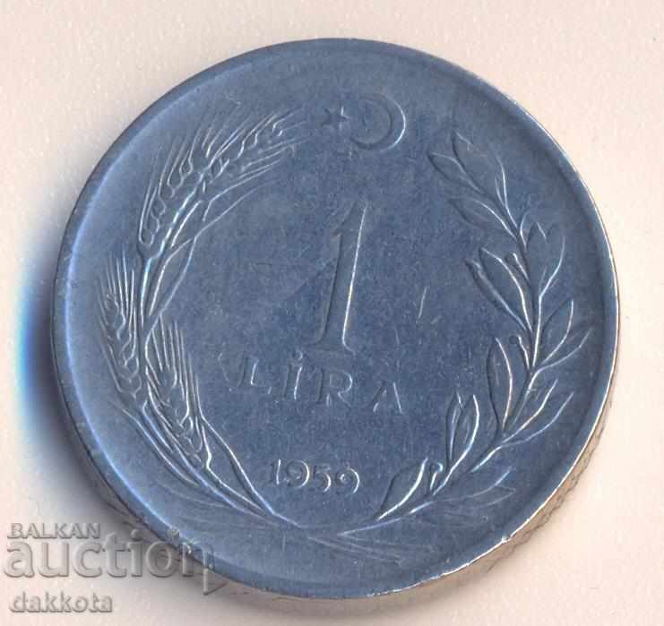 Turcia 1 lire 1959 an