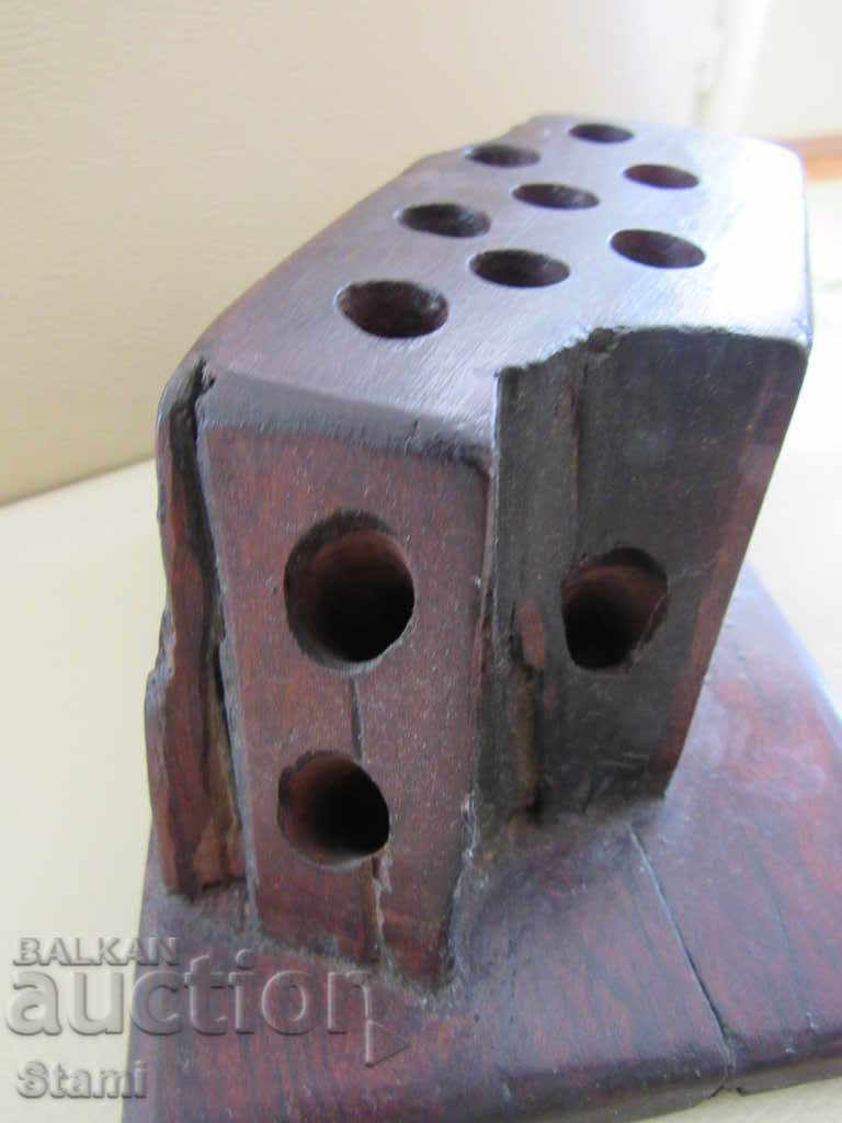 Teak desk pen stand from Zimbabwe - 5 Teak desk pen stand from Zimbabwe - 5