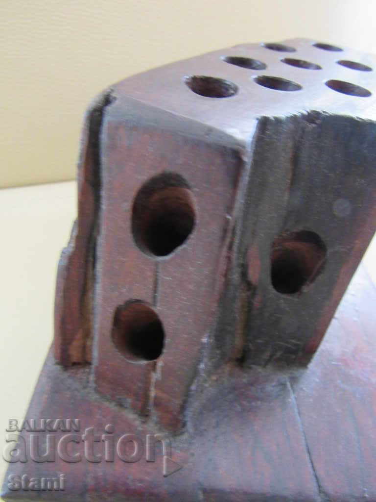 Teak desk pen stand from Zimbabwe - 6 Teak desk pen stand from Zimbabwe - 6