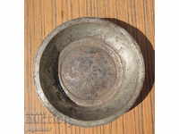 old Bulgarian copper tin sold out from Sofia in 1919
