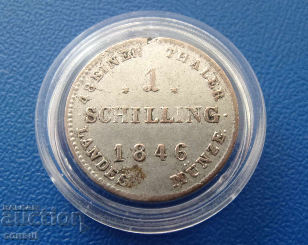 Mecklenburg-Schwerin 1 Schilling 1846 Rare