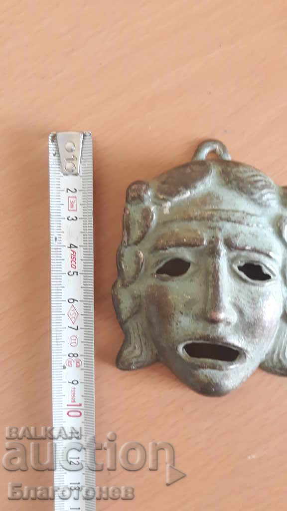 Auction Old bronze mask Auction Old bronze mask