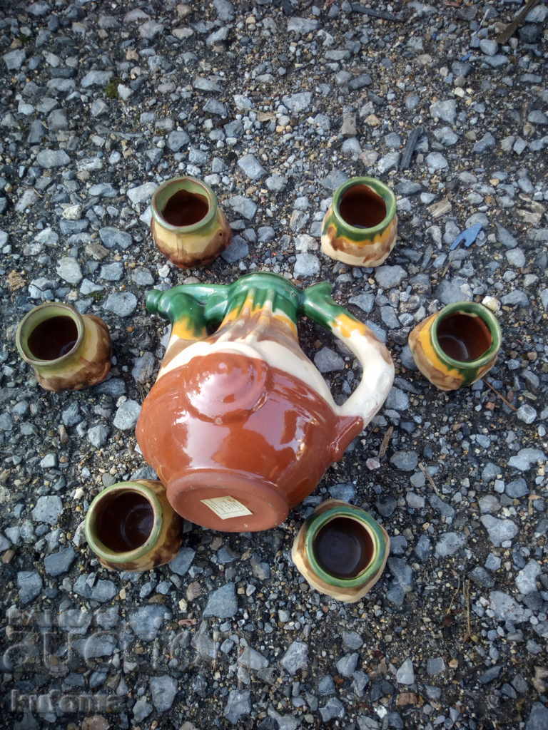 Ceramic brandy kit with price 14.99 BGN | € 7.66 Ceramic brandy kit with price 14.99 BGN | € 7.66