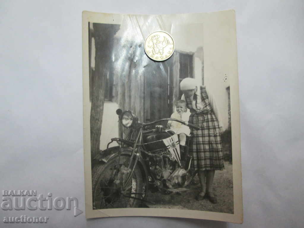 RARE PHOTO, OLD MOTOR MOTORCYCLE with price 20.00 BGN | € 10.23