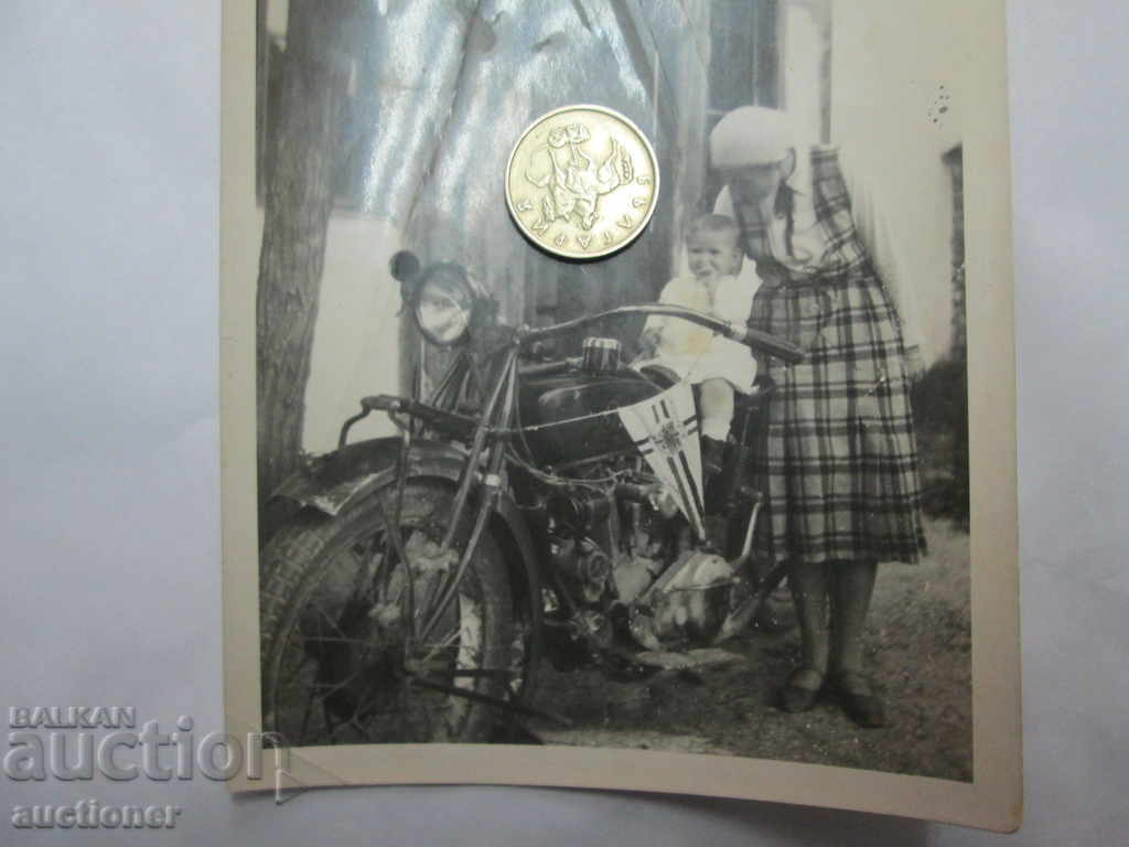 Auction  RARE PHOTO, OLD MOTOR MOTORCYCLE