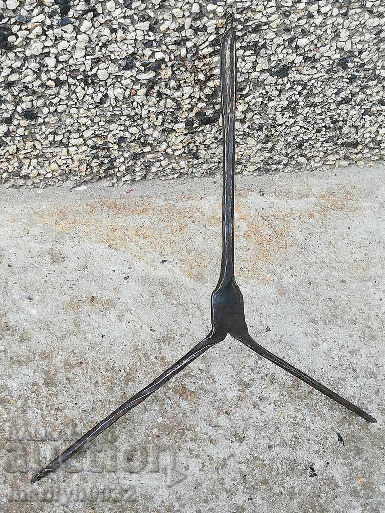 Vechea cârjă, burgundă, șurubelniță, fier forjat - 5