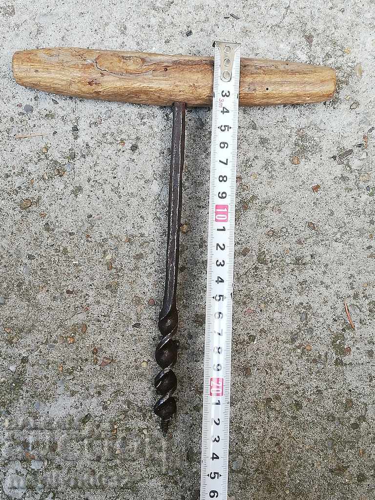 Ancient crutch, burgundy, screwdriver, wrought iron - 6 Ancient crutch, burgundy, screwdriver, wrought iron - 6