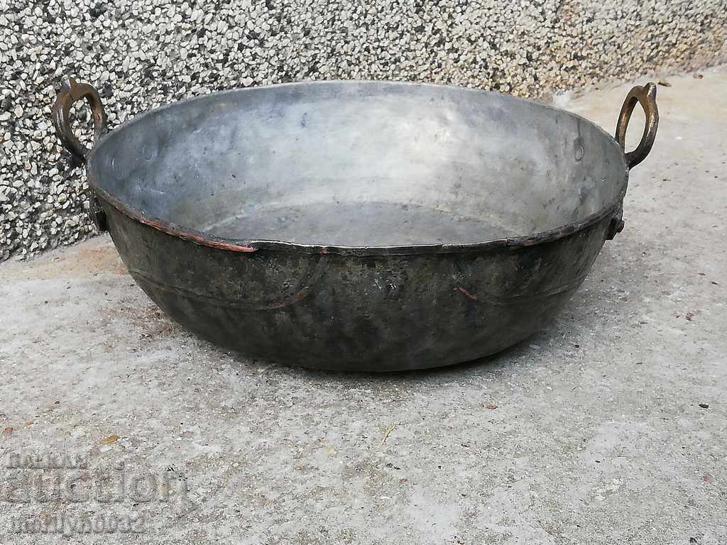 Auction Old copper tray for chandelier copper copper pot Auction Old copper tray for chandelier copper copper pot