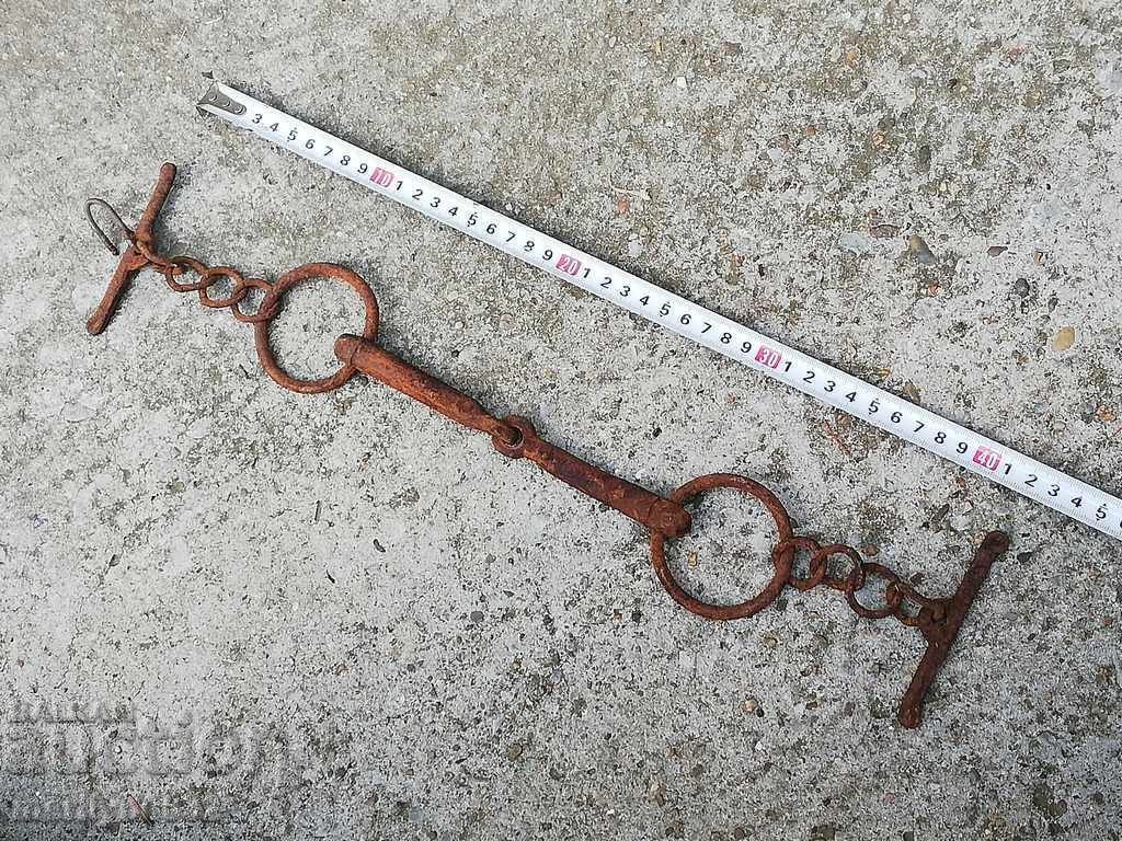 Auction Old forged bridle, wrought iron, harness Auction Old forged bridle, wrought iron, harness