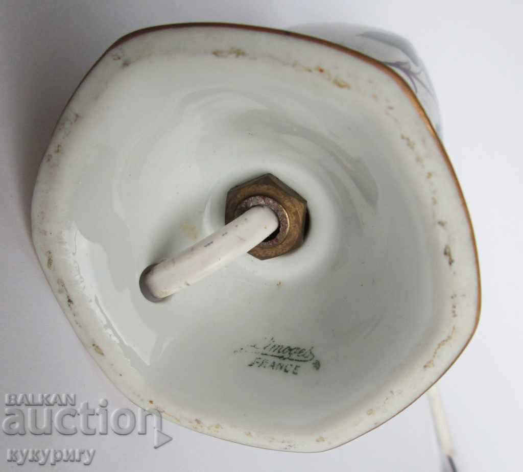 Lampă de masă franceză veche, porțelan LIMOGES - 5 Lampă de masă franceză veche, porțelan LIMOGES - 5