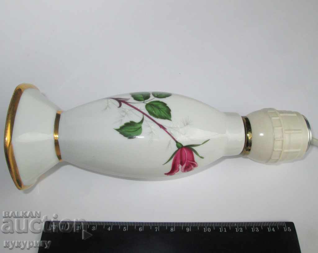 Lampă de masă franceză veche, porțelan LIMOGES - 6 Lampă de masă franceză veche, porțelan LIMOGES - 6