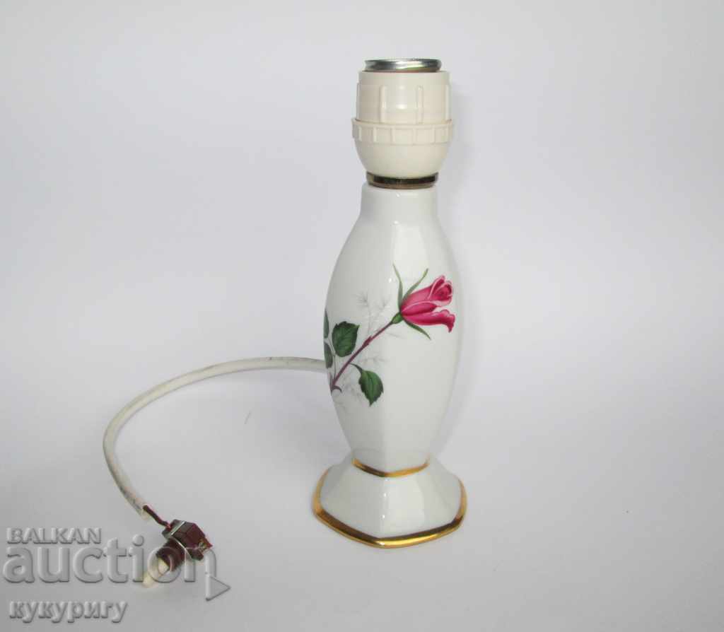 Old French table lamp porcelain LIMOGES