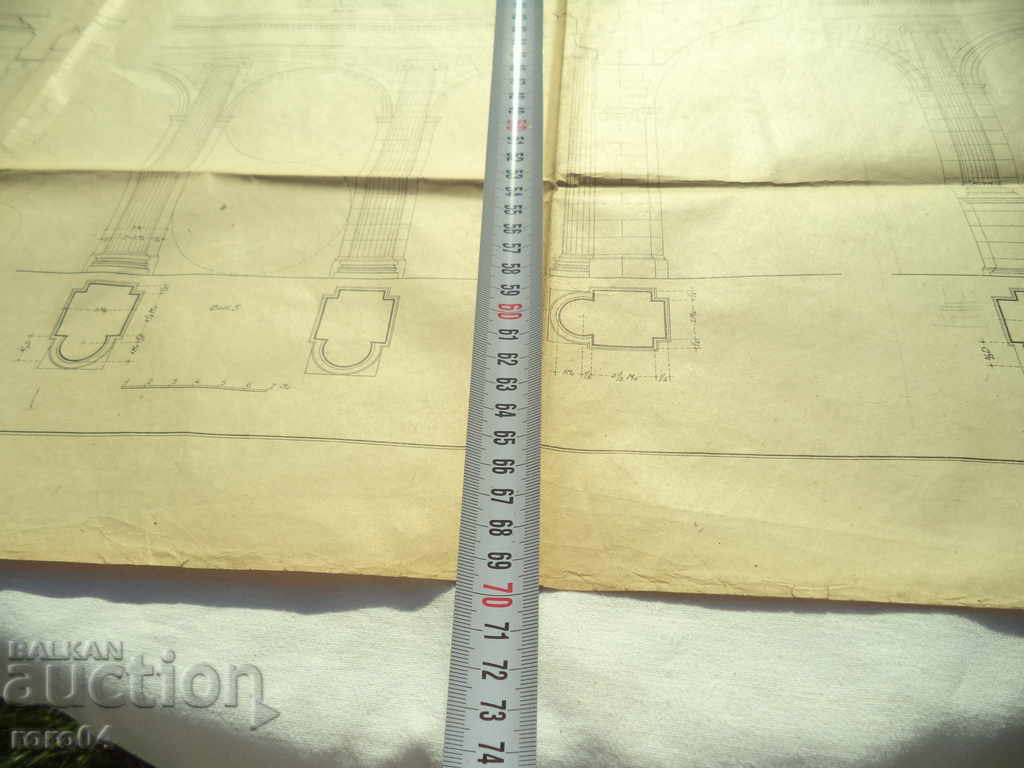 Auction IONIAN ORDER - OLD ARCHITECTURAL DIAGRAM / DRAWING Auction IONIAN ORDER - OLD ARCHITECTURAL DIAGRAM / DRAWING