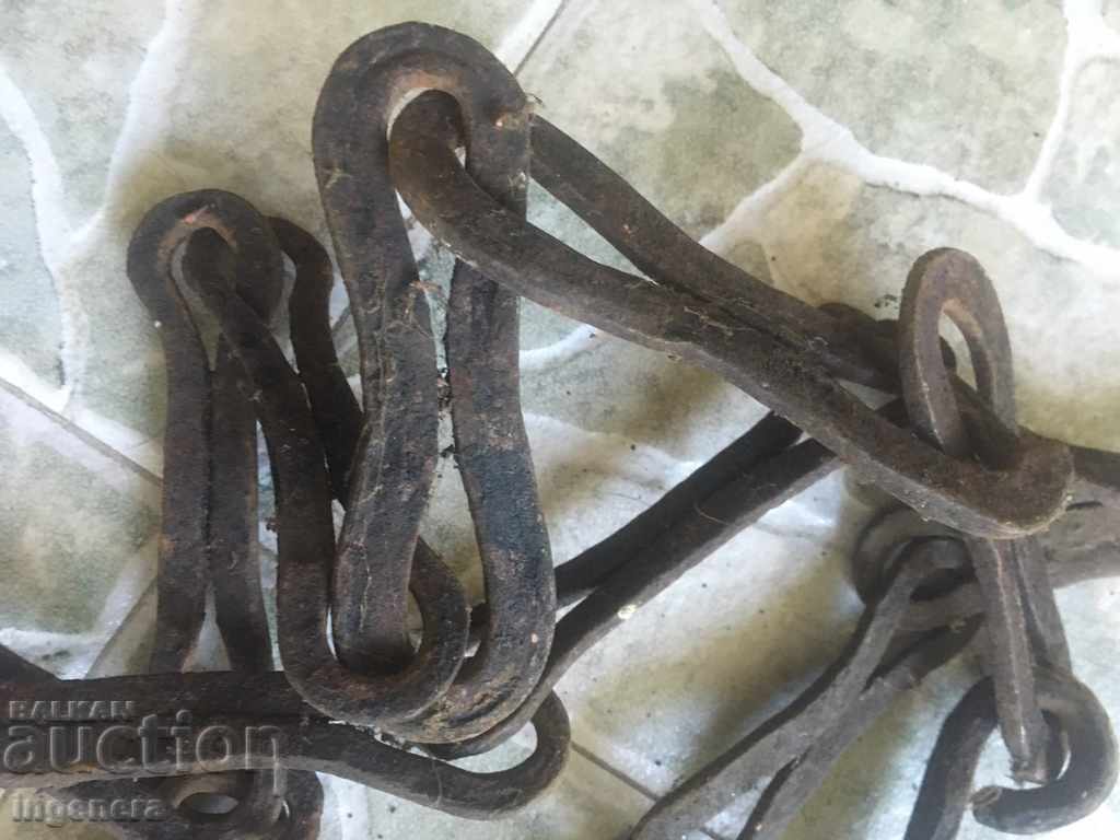 FIREPLACE CHAIN, OLD KOVANA, CHANGEL, HOOK - 7 FIREPLACE CHAIN, OLD KOVANA, CHANGEL, HOOK - 7