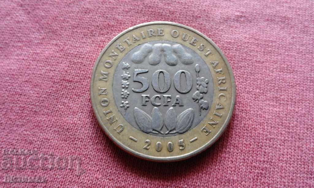 500 francs 2005 West African States - RARE !!!!