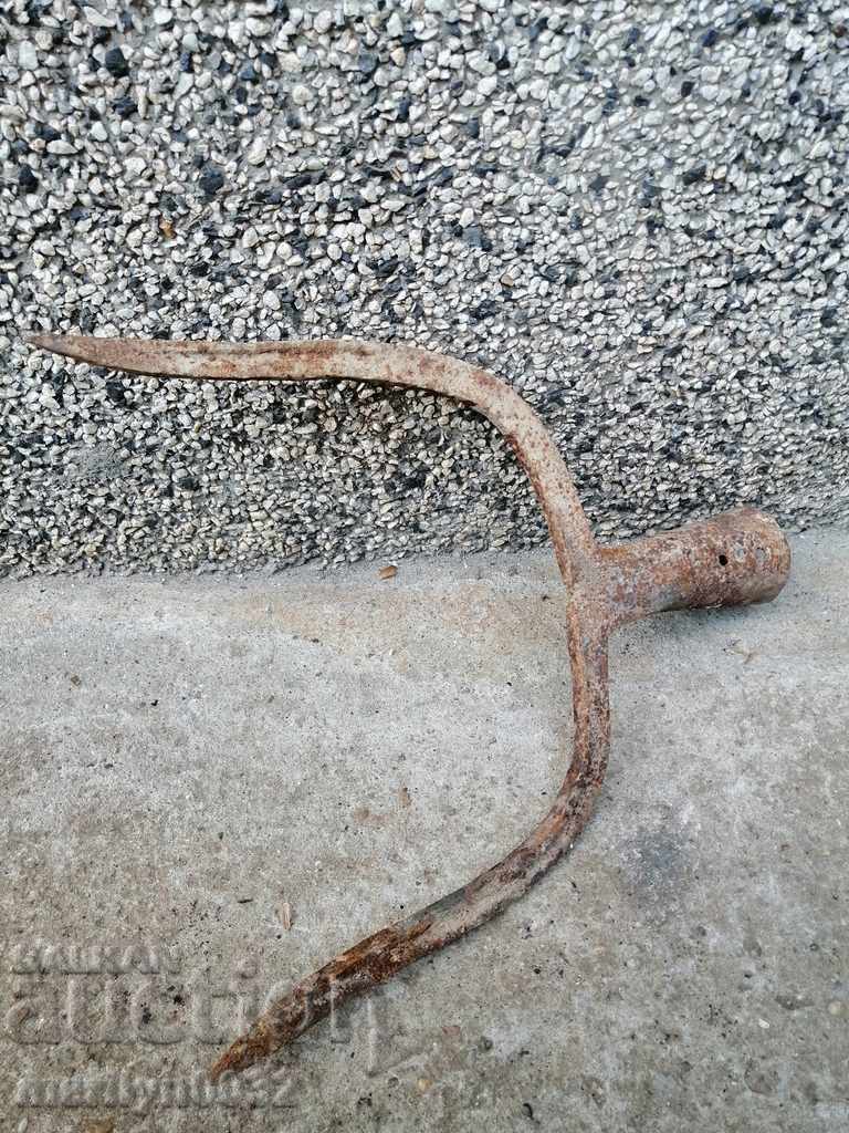Vechi forjat cu două grinzi, furcă, fier forjat - 7