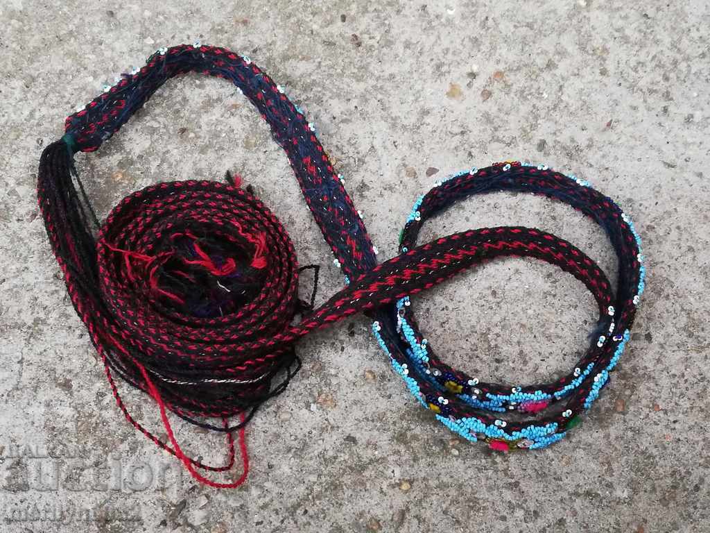 Old handwoven belt with beads blue sash belt costume with price 219.00 BGN | € 111.97 Old handwoven belt with beads blue sash belt costume with price 219.00 BGN | € 111.97