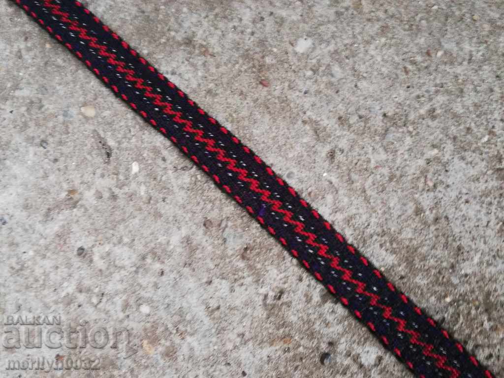 Old handwoven belt with beads blue sash belt costume - 7 Old handwoven belt with beads blue sash belt costume - 7