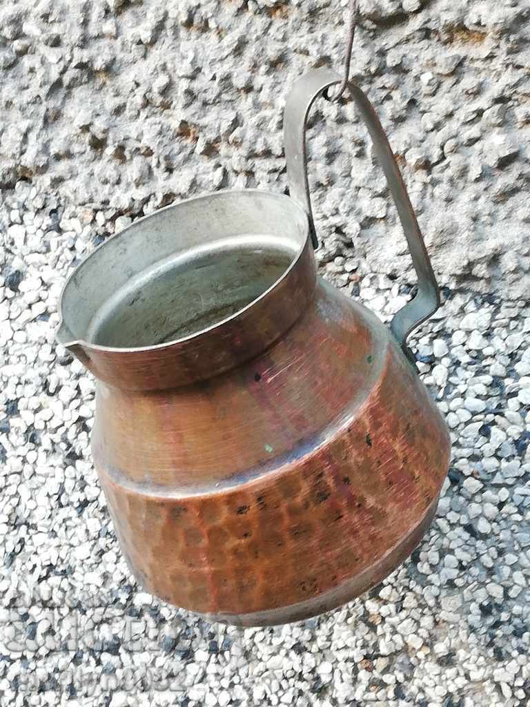 Auction Copper tinned jug copper, copper vessel cup goblet Auction Copper tinned jug copper, copper vessel cup goblet