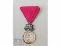 For merit, silver with a crown medal