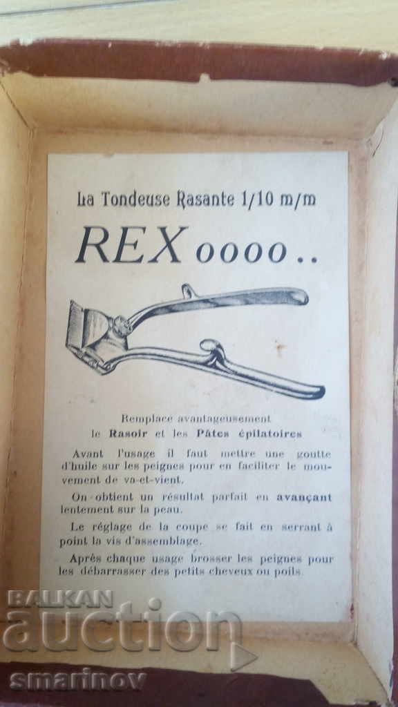 Delivery of clipper and shaver REX 000 Delivery of clipper and shaver REX 000