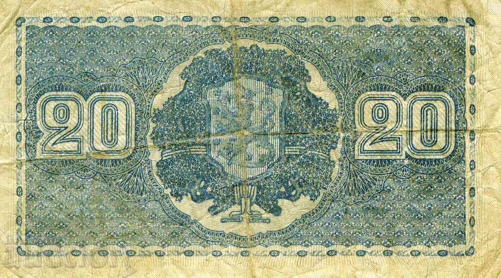 20 mărci Finlanda 1945 P-78a cu preț 15.00 BGN | € 7.67 20 mărci Finlanda 1945 P-78a cu preț 15.00 BGN | € 7.67