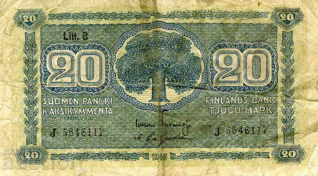 20 mărci Finlanda 1945 P-78a