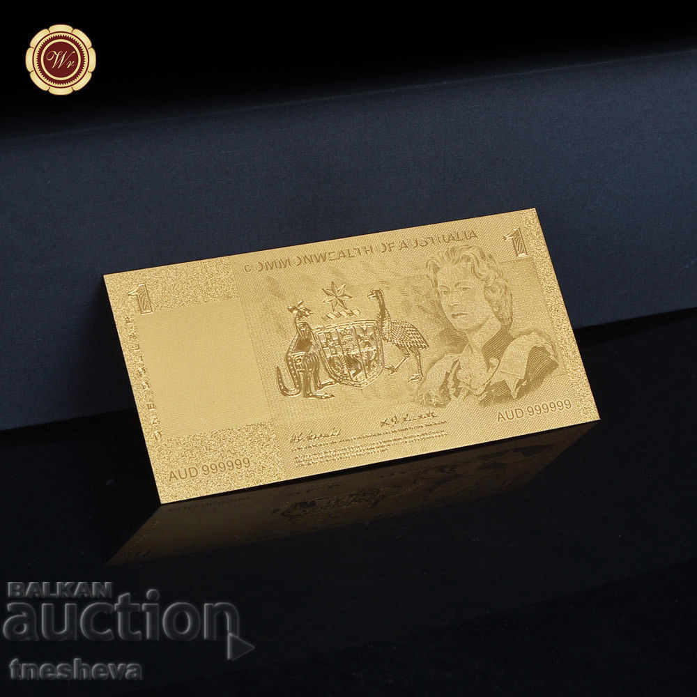 Auction Australia $ 1 color gold Auction Australia $ 1 color gold