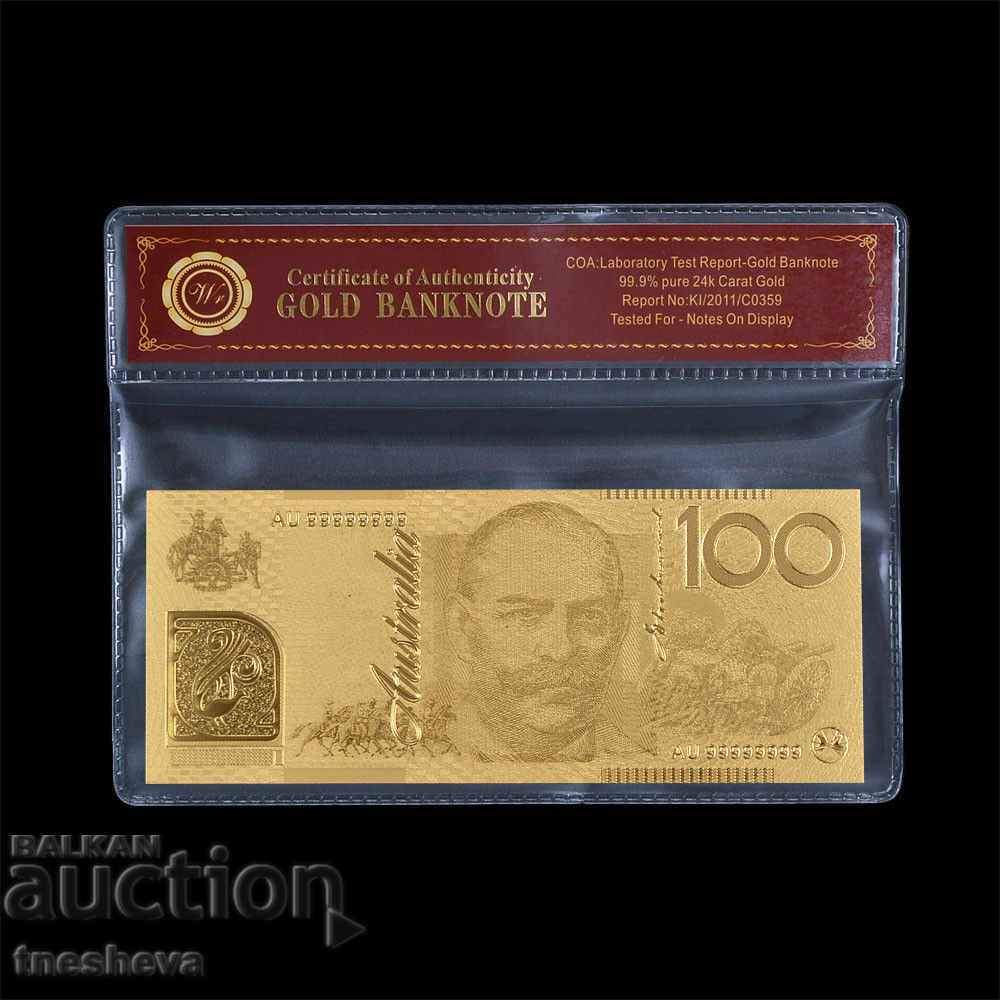 WR Australian gold plated $ 100 polymer