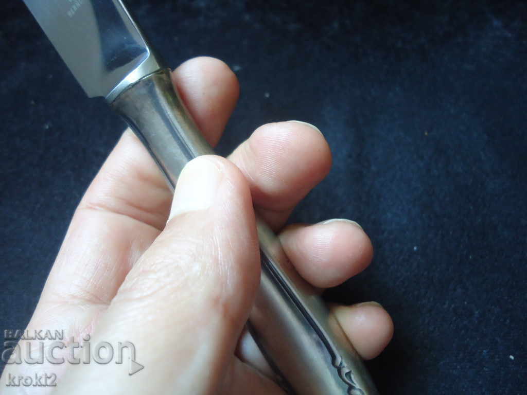 Vintage Austrian kitchen knife with silver-plated handle BERNDORF - 7