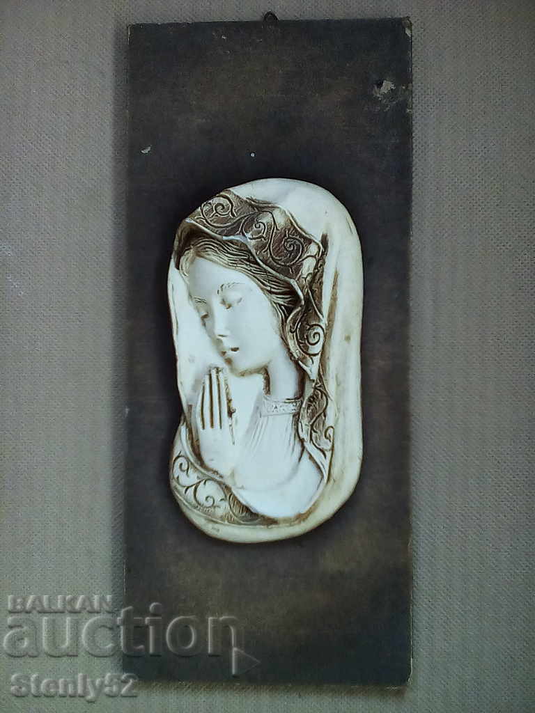 Προσευχόμενο κορίτσι από μαρμάρινο αλεύρι, λευκό τσιμέντο 14,5/8 cm.