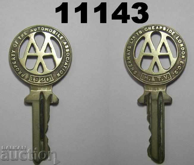 Cheia proprietății Asociației Automobilelor 1920 Londra