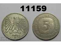 Германия 5 марки 1975 D едра монета