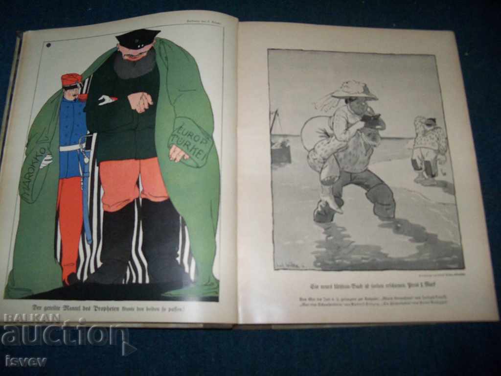 Auction 13 pcs. 1911 Lustige blätter cartoons, comics Auction 13 pcs. 1911 Lustige blätter cartoons, comics
