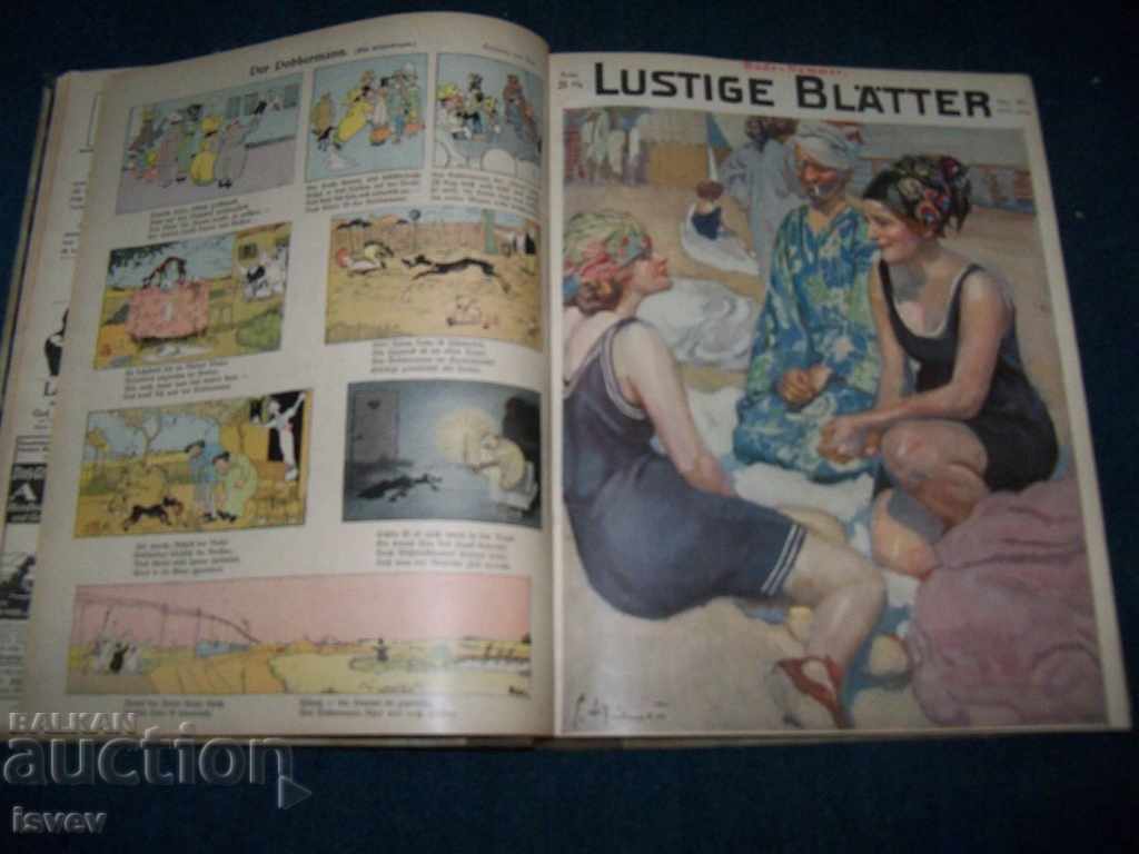 13 pcs. 1911 Lustige blätter cartoons, comics - 5 13 pcs. 1911 Lustige blätter cartoons, comics - 5
